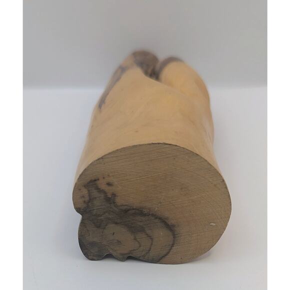 Olive Wood Holy Family Statue Of Mary, Joseph Jesus Sculpture 6" Hand Carved - Picture 3 of 4